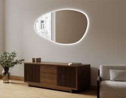 Badeværelsesspejl Sandblæst - LED Lampeudtag - Flere størrelser