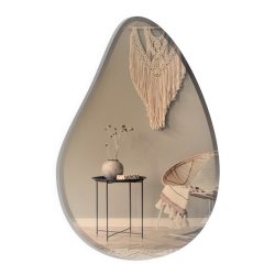 INCADO - Asymmetrisk dråbe spejl med facet - Bronze