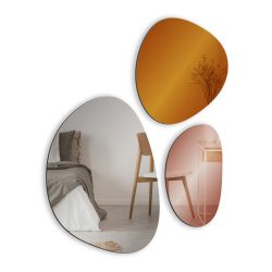 INCADO - Asymmetrisk spejl sæt - Sølv/Orange/Rose Gold