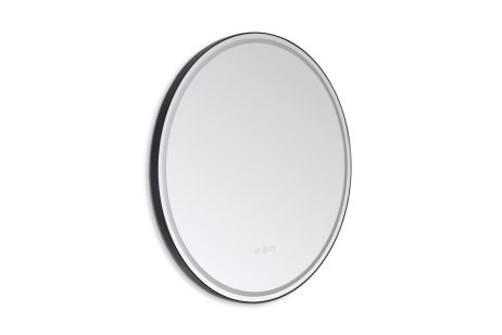 Exclusive Fuerteventura - LED frontlight spejl i sort ramme med touch, antidug, justerbar lysstyrke og farvetone - Flere størrelser