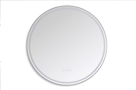 Exclusive Fuerteventura - LED frontlight spejl i sort ramme med touch, antidug, justerbar lysstyrke og farvetone - Flere størrelser