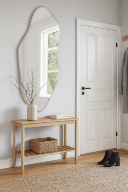 Koniseur Organisk spejl med facet kant - flere størrelser