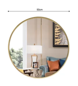 GULD SPEJL RUNDT ALU - Ø 50 cm - Parti vare