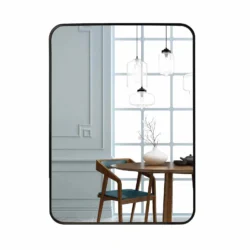 SORT ALU RAMME SPEJL - 60x90 cm - Parti vare