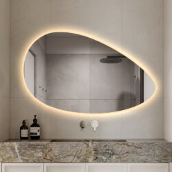 Koniseur organisk backlight LED spejl, med antidug - Flere størrelser