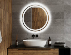 Hera Basic rundt LED vægspejl - HERA Touch Switch - Ø70 cm