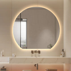 Koniseur tilskåret backlight LED spejl, med antidug