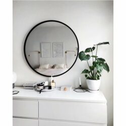 Flensborg Basic rundt spejl - Sort ramme - Flere størrelser