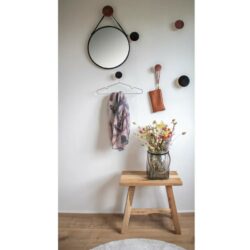 Trapani rundt spejl - Sort - Flere størrelser