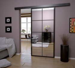 Classy Skydedørssystem - Spejl - 8 Sektioner - Flere Størrelser