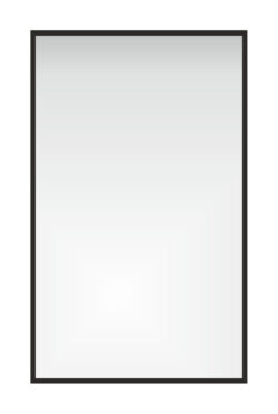 KAROL - SPEJL, BRED ALUMINIUMSRAMME SORT 180X70