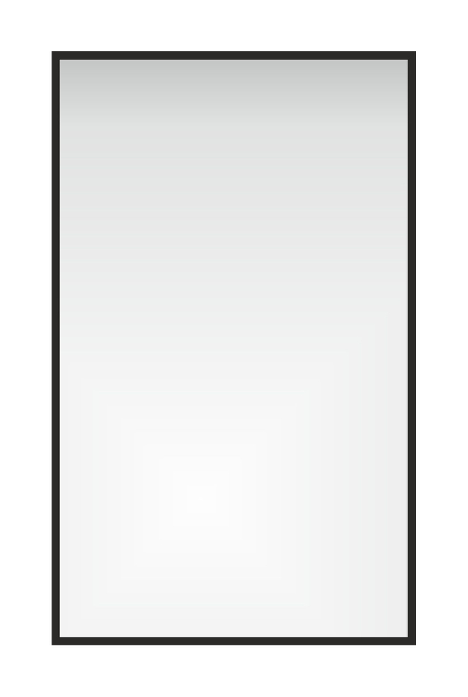 KAROL - SPEJL, BRED ALUMINIUMSRAMME SORT 180X70