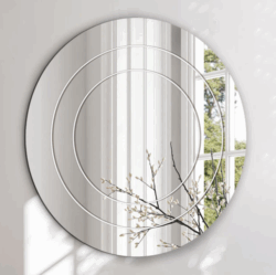 Rundt facetslebet spejl Ø80 - In The Circle