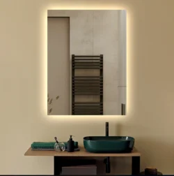 Koniseur Backlight badeværelses spejl, LED – lampeudtag - Antidug - H75 x B100 cm - DEMO