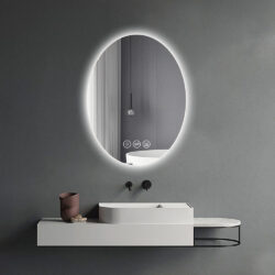 Koniseur Ovalt Badeværelse spejl med LED, Antidug og Sensor