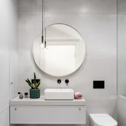 SØLV SPEJL RUNDT ALU - Ø 40 cm - Parti vare