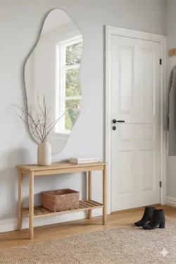 Koniseur Organisk spejl med slebet kant - flere størrelser