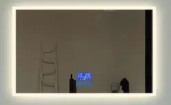 Premium badeværelses spejl 70x90 med LED, Antidug, Touchsensor, Bluetooth højtaler og Makeupp spejl RESTPARTI