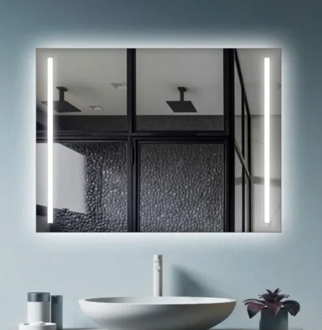Spejl H60xB80 cm. med led.