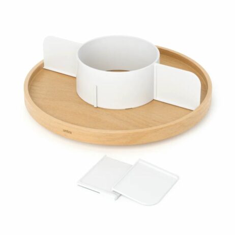 Bellywood Lazy Susan i hvid/natur