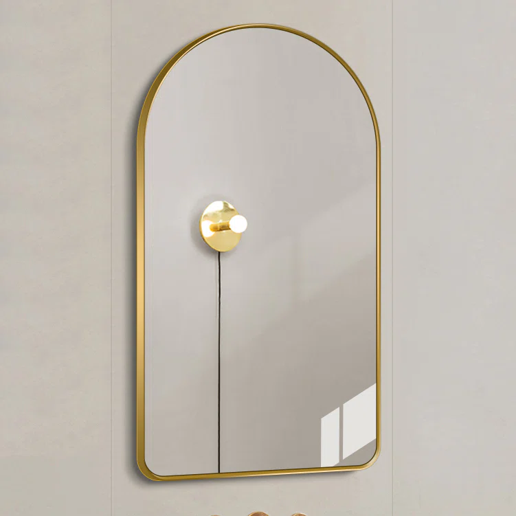 Koniseur spejl Lea med Guld alu ramme - B50 x H140 cm