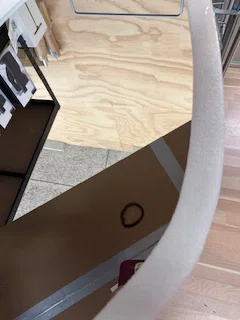 Organisk spejl med facet kant 50x110 cm - DEMO MODEL MED RIDS