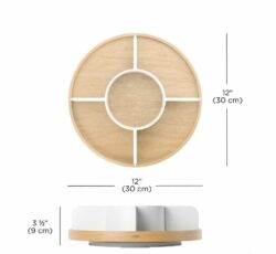 Bellywood Lazy Susan i hvid/natur