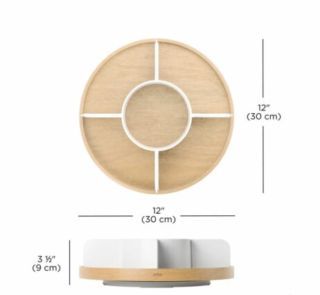 Bellywood Lazy Susan i hvid/natur