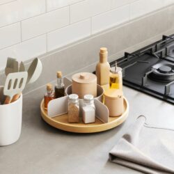 Bellywood Lazy Susan i hvid/natur