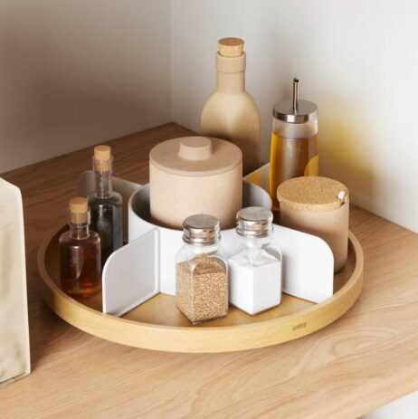 Bellywood Lazy Susan i hvid/natur