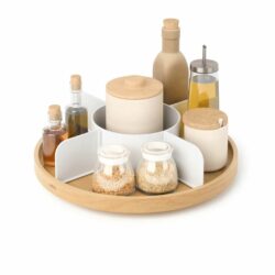 Bellywood Lazy Susan i hvid/natur