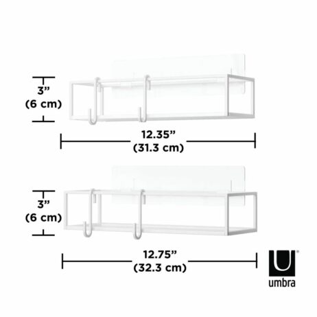 CUBIKO brusehylde, hvid - 2stk.