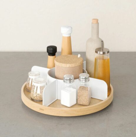 Bellywood Lazy Susan i hvid/natur