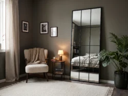 Koniseur New york Spejl 12 Felter Sort 80x180 - hærdet glas
