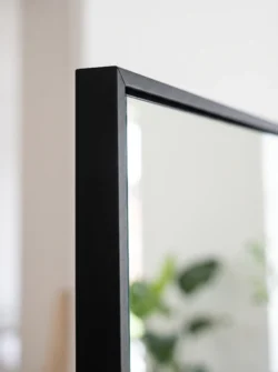 Koniseur Spejl Sort ramme 80x180 - hærdet glas